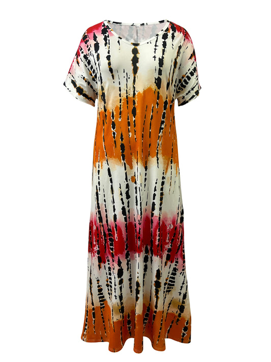 Aurélie | Robe Col V Tie-Dye