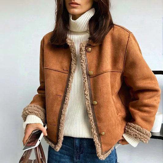 Eleanor - Shearling Button Jacket